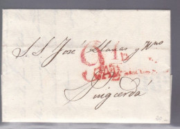 Une Lettre  Année Barcelone  10 Janvier 1835   Destination ?? - Other & Unclassified