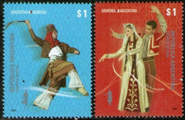 Argentina 2008 Dances Joint Issue With Armenia Complete Set MNH - Unused Stamps
