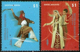 Argentina 2008 Dances Joint Issue With Armenia Complete Set MNH - Ongebruikt