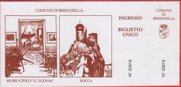 ITALIA - ITALY - ITALIE - Brisighella - Museo Civico E Rocca - Biglietto D'ingresso E Volantino Pieghevole Illustrato - - Tickets D'entrée