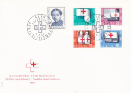 BUNDESFEIER FETE NATIONALE FESTA NAZIONALE FIASTA NAZIUNALA 1963 COVERS FDC SWITZERLAND - FDC