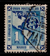 1561A- SPAIN - 1951 - SC#: C131 - USED - UPAE 6TH CONGRESS / MAP - Usados