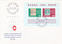 NATIONALE BRIEFMARKENAUSSTELLUNG EXPOSITION NATIONALE DE PHILATELIE ESPOSIZIONE NAZIONALE 1965 COVERS FDC SWITZERLAND - FDC