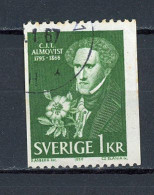SUÈDE -   CARL JONAS LOVE ALMQVIST   - N° Yt 545 Obli. - Used Stamps