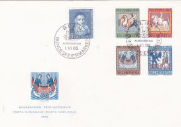 BUNDESFEIER-FETE NATIONALE-FESTA NAZIONALE-FIASTA NAZIUNALA 1965 COVERS FDC SWITZERLAND - FDC