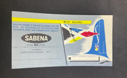 #VP326 - SABENA Billet De Passage Bulletin De Bagages - Belgian World Airlines - Vierge - Avion - Mondo