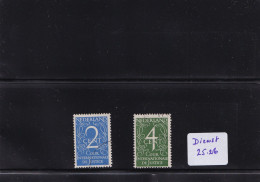 NVPH Nederland Netherlands Pays Bas Niederlande Holanda Cour De JUSTICE 25-26 Used Dienst Zegel Service Stamp Timbre - Dienstmarken