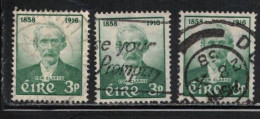 IRELAND Scott # 165 Used X 3 - Thomas J. Clarke - Used Stamps