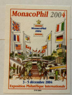 MONACO - MONACOPHIL  2004 - ERINNOFILO +  MUSEO DI FRANCOBOLLI E MONETE MNTECARLO - CLUB DE MONTE-CARLO - - Briefe U. Dokumente