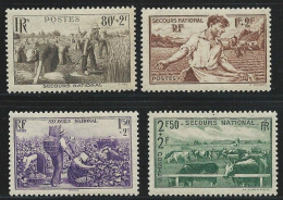 1940 - YVERT N° 466/69 ** MNH SANS CHARNIERE - COTE = 20 EUR. - SECOURS NATIONAL - Nuevos