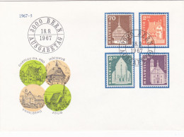 CHATEAU D'A PRO HOCHHUS ENGELBERG ZOUG BERN AUSGABETAG 1967 COVERS FDC SWITZERLAND - FDC