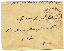 Enveloppe  Avec Cachet  "  Place De MONTBRISSON   Service Postale" - 1. Weltkrieg 1914-1918