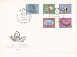 BUNDESFEIER-FETE NATIONALE FESTA NAZIONALE-FIASTA NAZIUNALA 1960 COVERS FDC SWITZERLAND - FDC