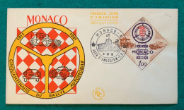 MONACO - 1911 - 1961 CINQUANTENARIO RELLY AUTOMOBILISTICO   - F.D.C. 1961 - Lettres & Documents
