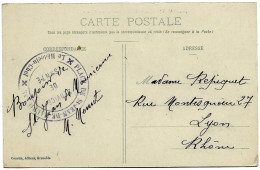 Sur CP  De St Jean De Maurienne  Cachet " PLACE DE .....SERVICE DE SANTE" - 1. Weltkrieg 1914-1918