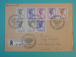 AG0  LUXEMBOURG  BELLE LETTRE RECO FDC  1960   A LA COTE AUX FEES  SUISSE+   +AFF. INTERESSANT++ + - FDC