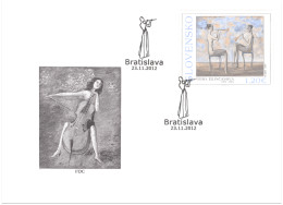 FDC 529 Slovakia V. Zilincianova, Music 2012 - Desnudos