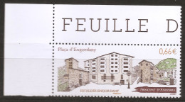 Andorre Français 2014 N° 754 ** Tourisme, Ville, Architecture, Lampadaire, Place D'Engordany, Escaldes-Engordany, Pont - Ungebraucht