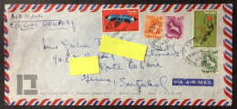1964 Israel - Traveled Envelope From Israel To France - Zodiac Signs, Birds, Summer Olympic Games -90 - Brieven En Documenten
