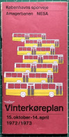 Guide Horaires Transports Publics De Copenhague 1972- Københavns Sporveje Vinterkøreplan 1972 - Europe