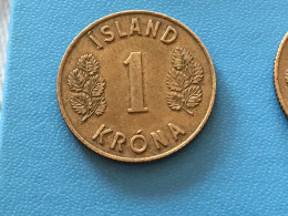 Münze Münzen Umlaufmünze Island 1 Krone 1965 - Islanda