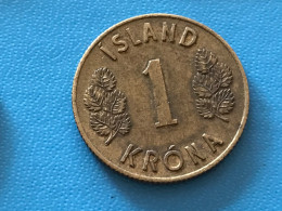 Münze Münzen Umlaufmünze Island 1 Krone 1966 - Islanda