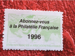 Vignette** Fédération Des Sociétés Philatéliques Françaises-Cinderella Erinnophilie-Timbre-stamp-Sticker-Bollo-Vineta - Filatelistische Tentoonstellingen