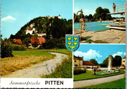 47379 - Niederösterreich - Pitten , Schloßberg , Springbrunnen , Schwimmbad , Freibad - Nicht Gelaufen  - Pitten