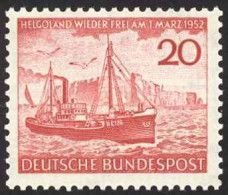 Germany Sc# 690 MH 1952 20pf Red Freighter Off Heligoland - Ungebraucht