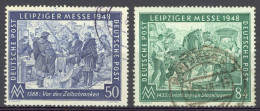 Germany Sc# 582-583 Used (a) 1948 50pf-80pf Leipzig Proclaimed Market Place - Oblitérés