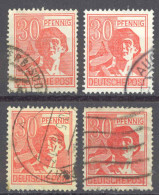 Germany Sc# 567 Used Lot/4 1948 30pf Laborer - Used