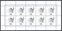 Germany Sc# 2103 MNH Pane/10 2000 110pf Stamp Day - Ungebraucht