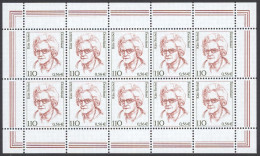 Germany Sc# 1728 MNH Pane/10 2000 110pf Kate Strobel - Ungebraucht