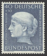 Germany Sc# B341 MH (crease) 1954 Bertha Pappenheim - Ungebraucht