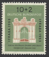 Germany Sc# B332 MNH 1953 10+2pf Thurn And Taxis Palace Gate - Ungebraucht