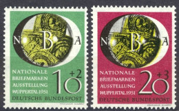 Germany Sc# B318-B319 MH (a) 1951 Stamps Under Magnifying Glass - Ungebraucht