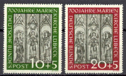 Germany Sc# B316-B317 MH 1951 Frescoes From Marienkirche - Ungebraucht