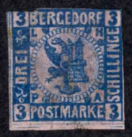 Germany Bergedorf Sc# 4 MH (toning) 1861-1867 3a Arms - Bergedorf