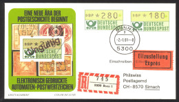 Germany (Registered Express) FD Cancel On Cachet (H&G# 306a) 1981 1.2 Frama - Enveloppes - Oblitérées