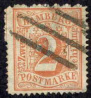 Germany Hamburg Sc# 15 Used 1864-1865 2s Numeral - Hambourg