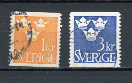 SUÈDE: LES TROIS COURONNES N° Yvert 269+480 Obli. - Used Stamps