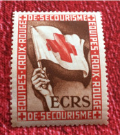 Vignette** Equipes Croix Rouge -secourisme ECRS Cinderella Erinnophilie-Timbre-stamp-Sticker-Bollo-Vineta - Rode Kruis