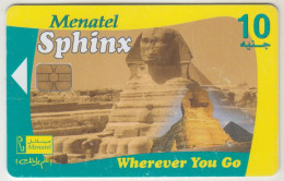 EGYPT - Sphinx, Menatel ,10 LE , Used - Egypte