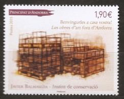 Andorre Français 2015 N° 763 ** Art, Exhibition, Tableau, Javier Balmaseda, Echafaudage, Instinct De Conservation, Route - Nuovi