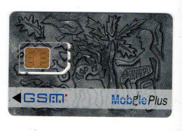 Bahrain Phonecards - GSM Mobile Plus (Silver) With Card Chip - Batelco Card Used Cad - Bahrein