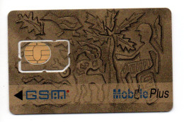 Bahrain Phonecards - GSM Mobile Plus (gold) With Card Chip - Batelco Card Used Cad - Baharain