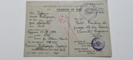 WWII POW 1941    -Franchigia Posta Militare Prigionieri  LEPORANO  TARANTO - Guerre 1939-45