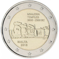 2018 MALTE - 2 Euros Commémorative - Temples De Mnajdra - Malte