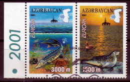 Azerbeidzjan Europa Cept 2001 Type D Paar Gestempeld - 2001