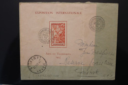 1938 Madagascar Pour Makak Cameroun Exposition Internationale 1937 Arts Et Techniques Bloc 1 France Cover Rare ! - Brieven En Documenten